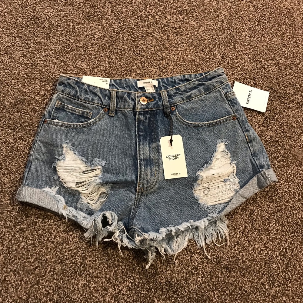 Forever 21 Frayed Concert Shorts Size 27